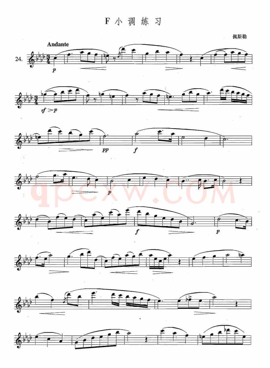 萨克斯练习曲合集（4 —24）F小调练习
