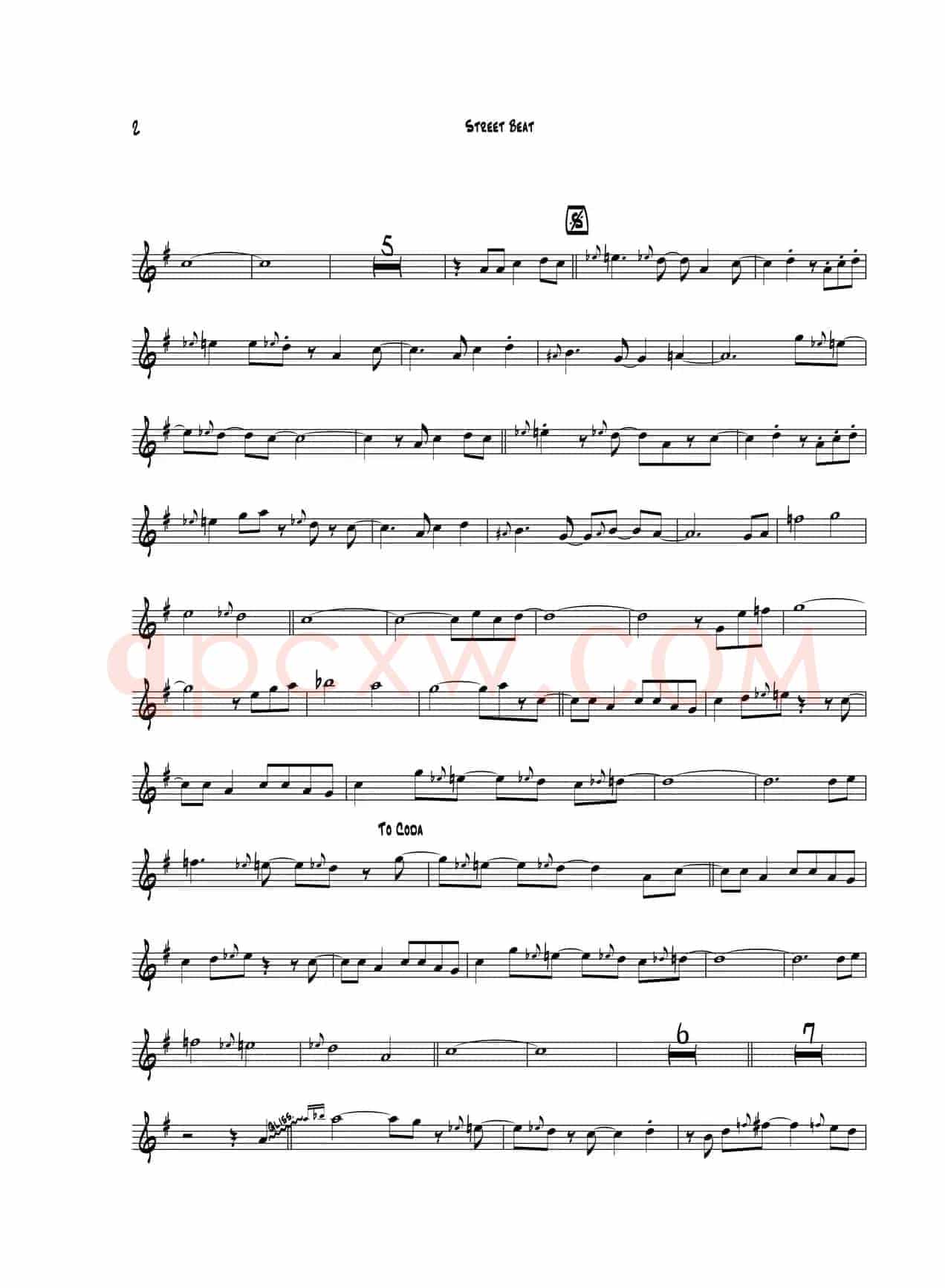 Street Beat（中音萨克斯）