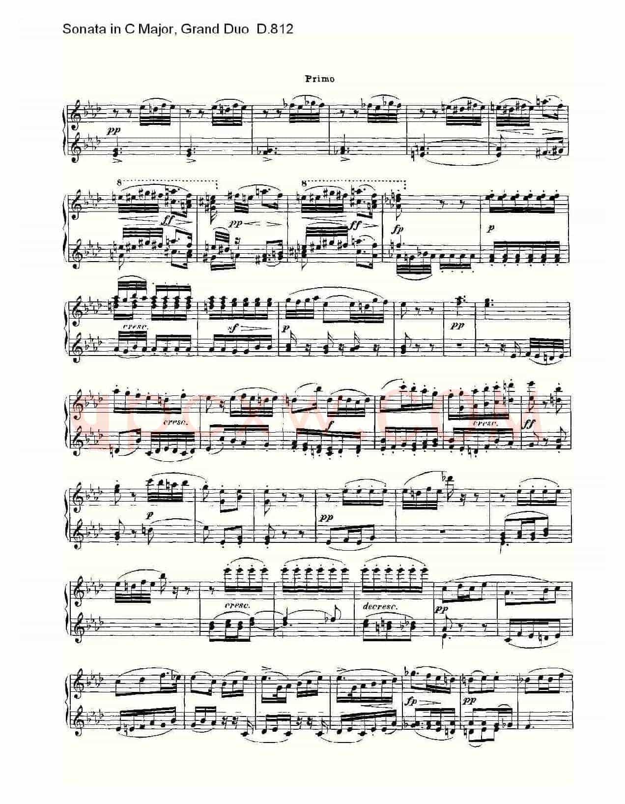 Sonata in C Major, Grand Duo D.812(C大调奏鸣曲,盛大的二重奏 )