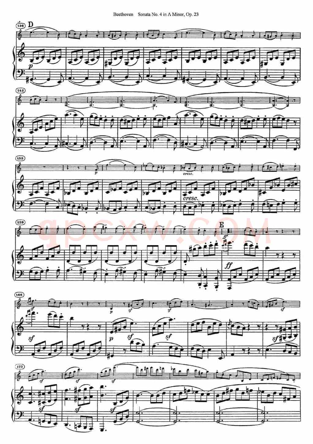 Violin Sonata No.4 in A Minor Op.23（小提琴+钢琴伴奏）