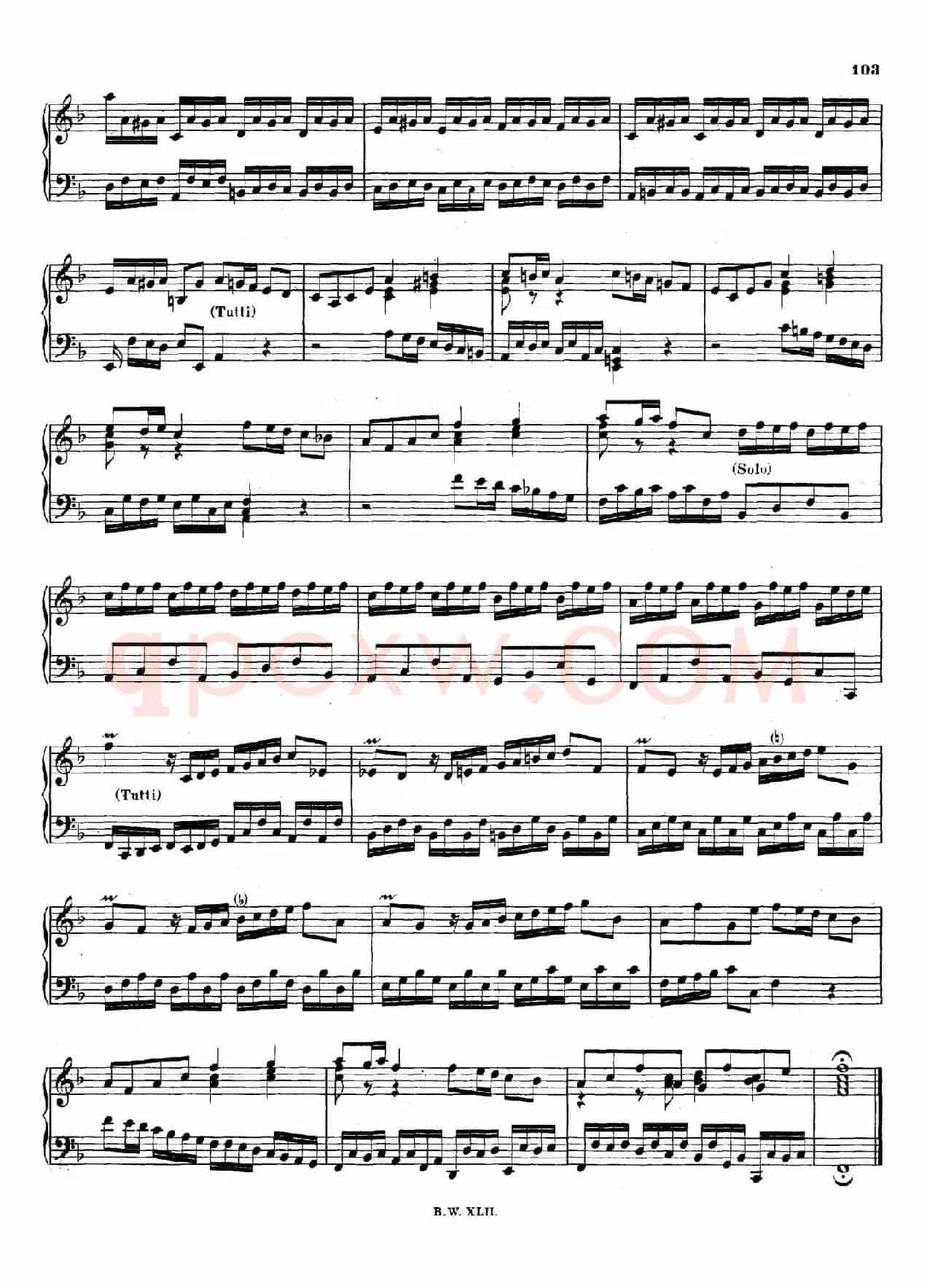 16 Concertos BWV 972-987(十六首为独奏古钢琴而作的协奏曲)(P41——50)