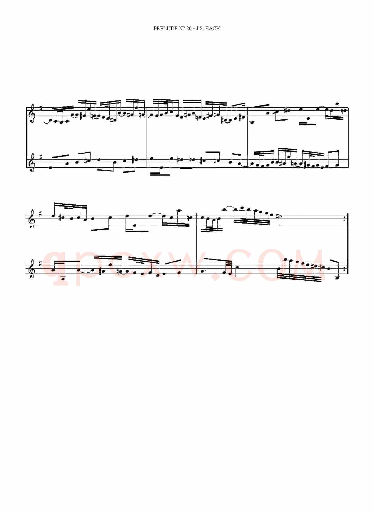 PRELUDE  en La mineur Bwv 889（二重奏）