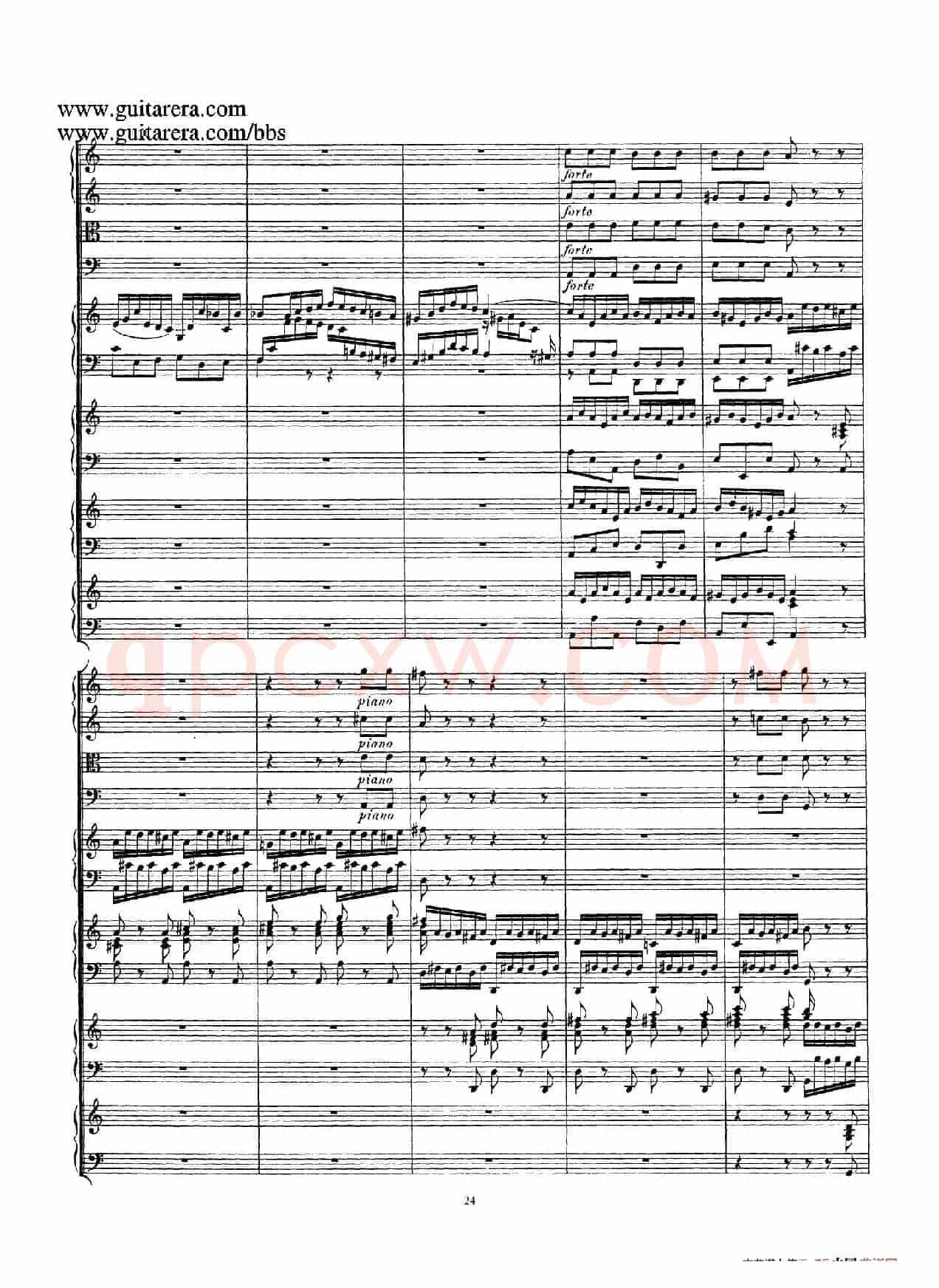 为四架古钢琴而作的a小调协奏曲 BWV 1065(总谱)