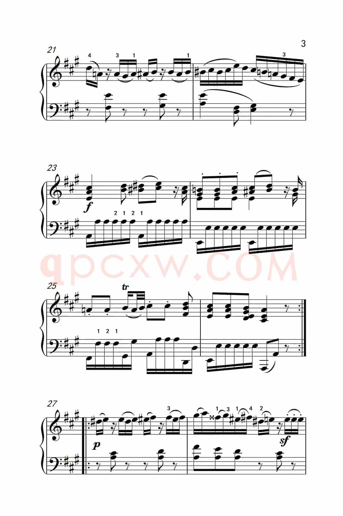 A大调钢琴奏鸣曲 优雅的行板