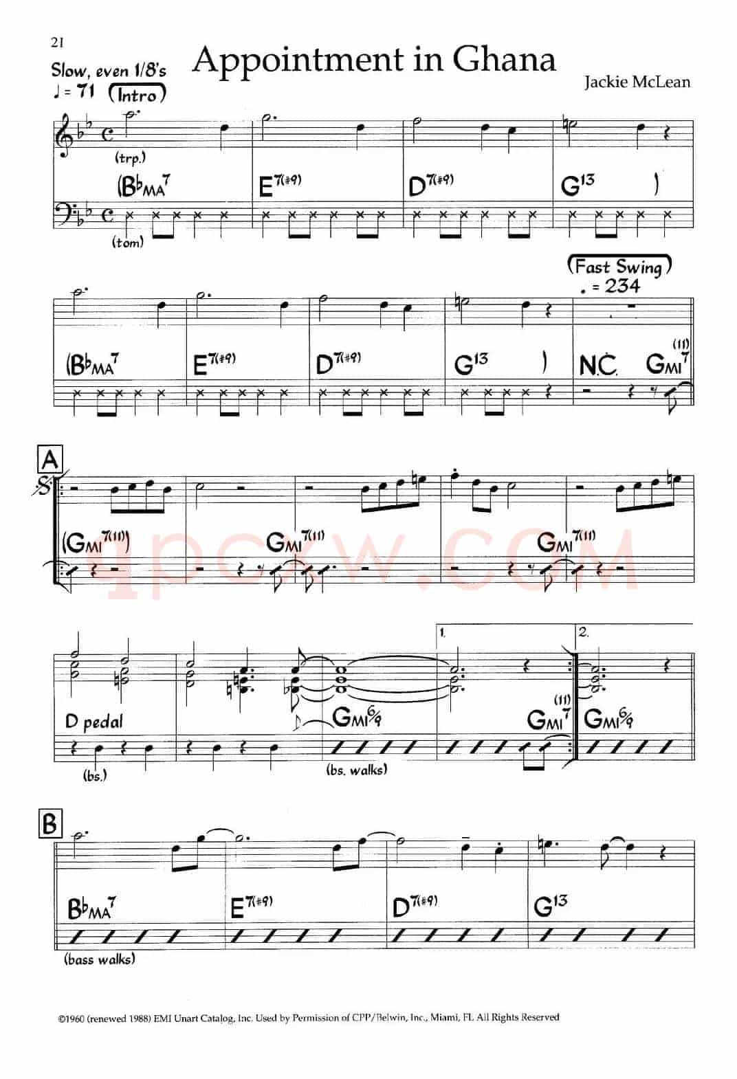 Appointment in Ghana（爵士钢琴曲）