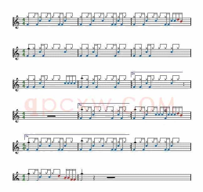 爵士鼓谱：Linkin Park - In the end