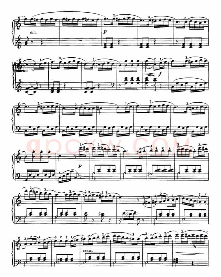 不可不弹的世界钢琴名曲：小奏鸣曲Op.20-1