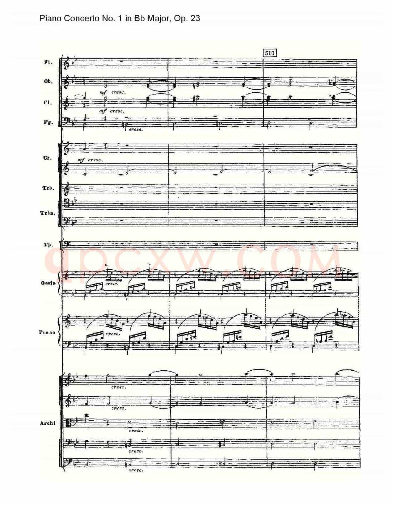Bb大调第一钢琴协奏曲,Op.23第一乐章第二部(一)