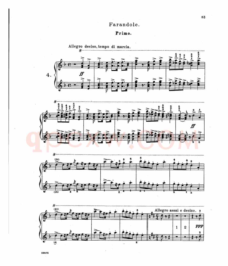 L'Arlesienne Suite No·2(阿莱城姑娘·第二组曲·四手联弹)