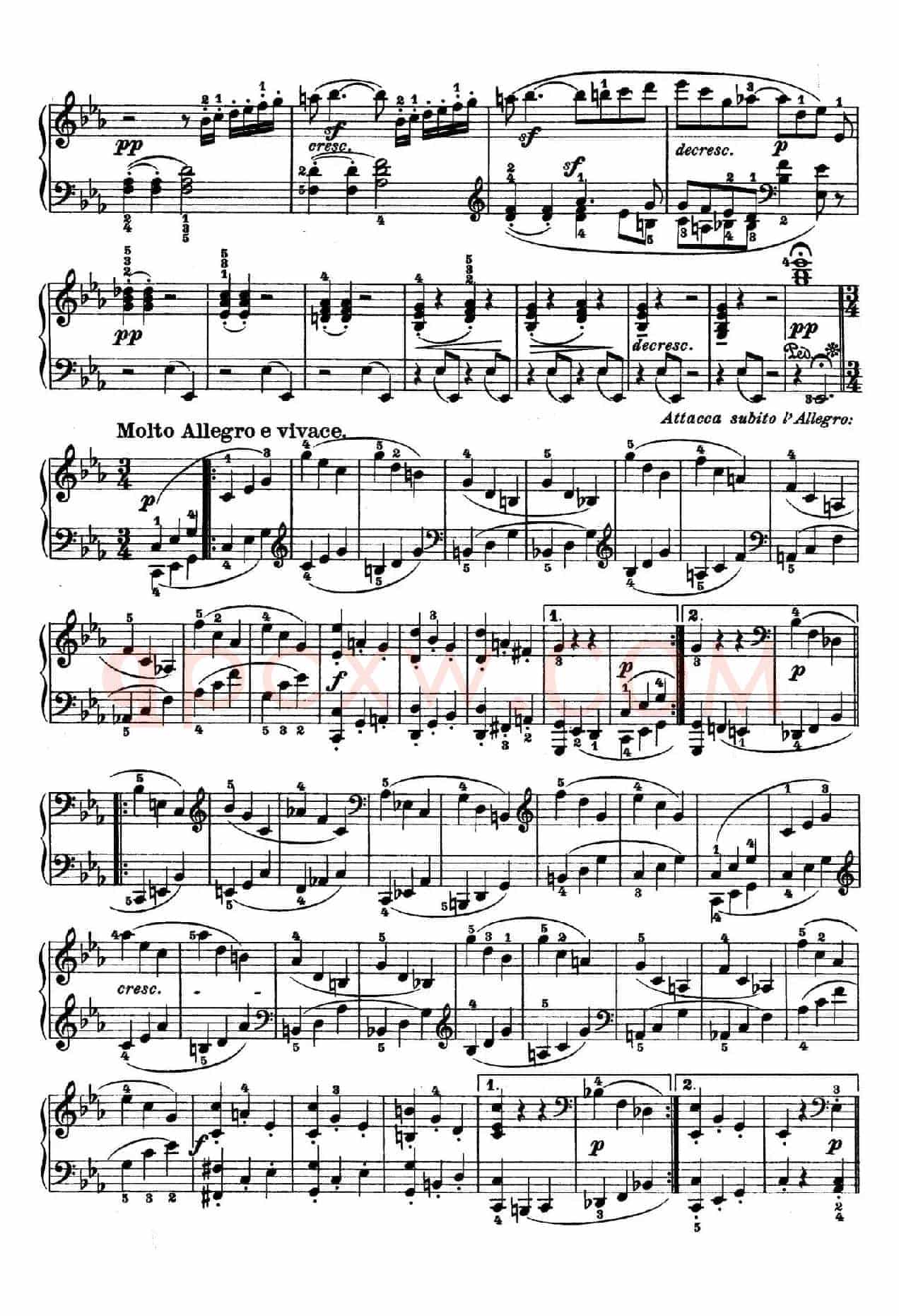 Piano Sonata in Es-dur Op. 27-1(降E大调第十三钢琴奏鸣曲)