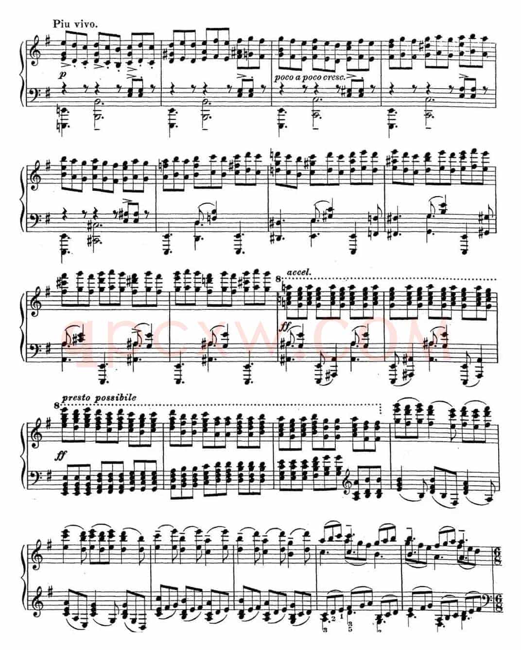 拉赫玛尼诺夫 钢琴前奏曲15 E小调 Op.32 No.4