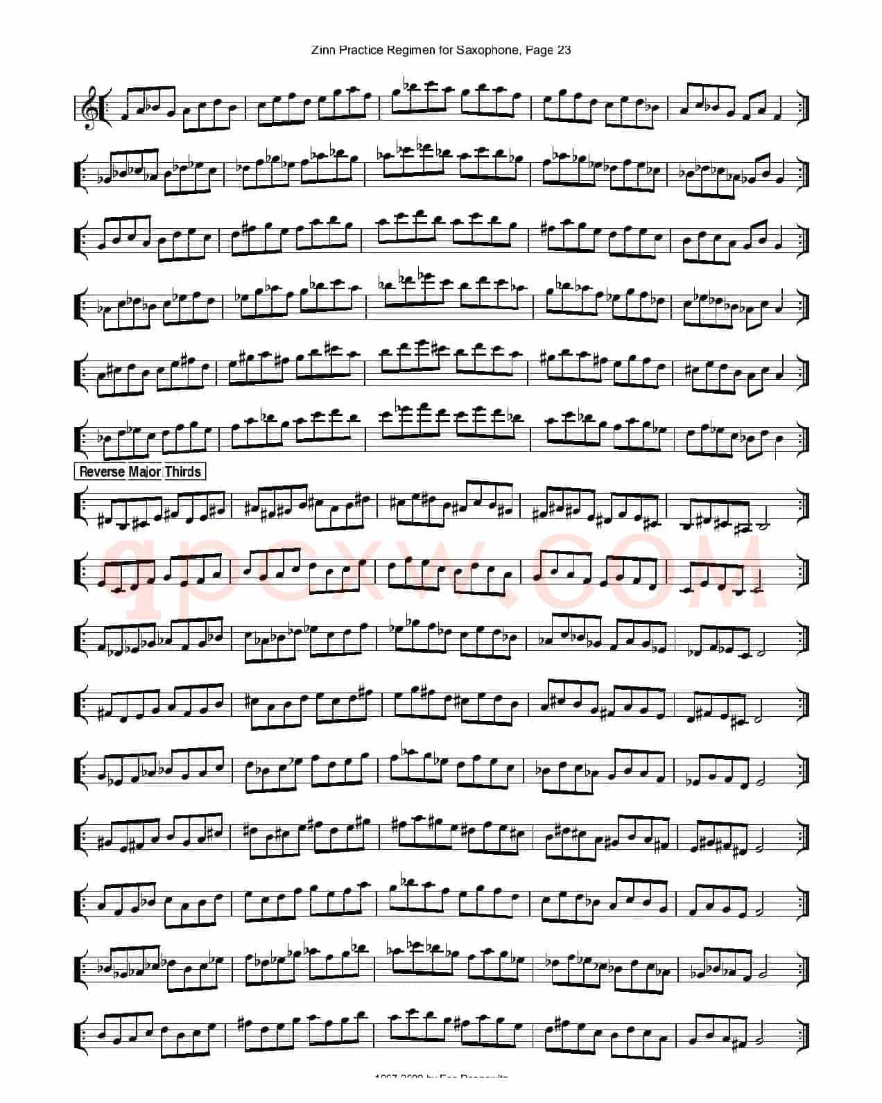 ZinnRegimenSax2009练习曲