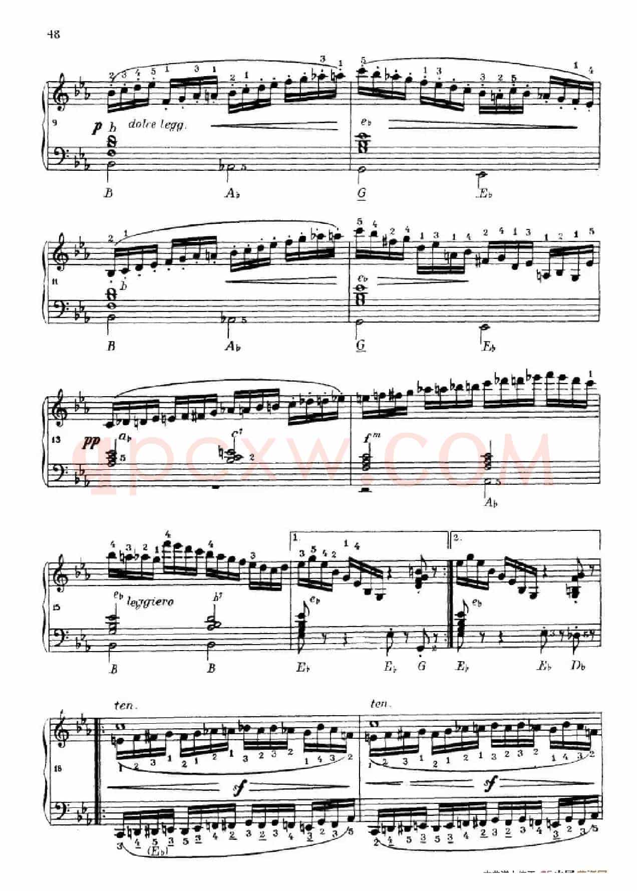 《车尔尼手风琴练习曲集》第Ⅳ册（第9首）