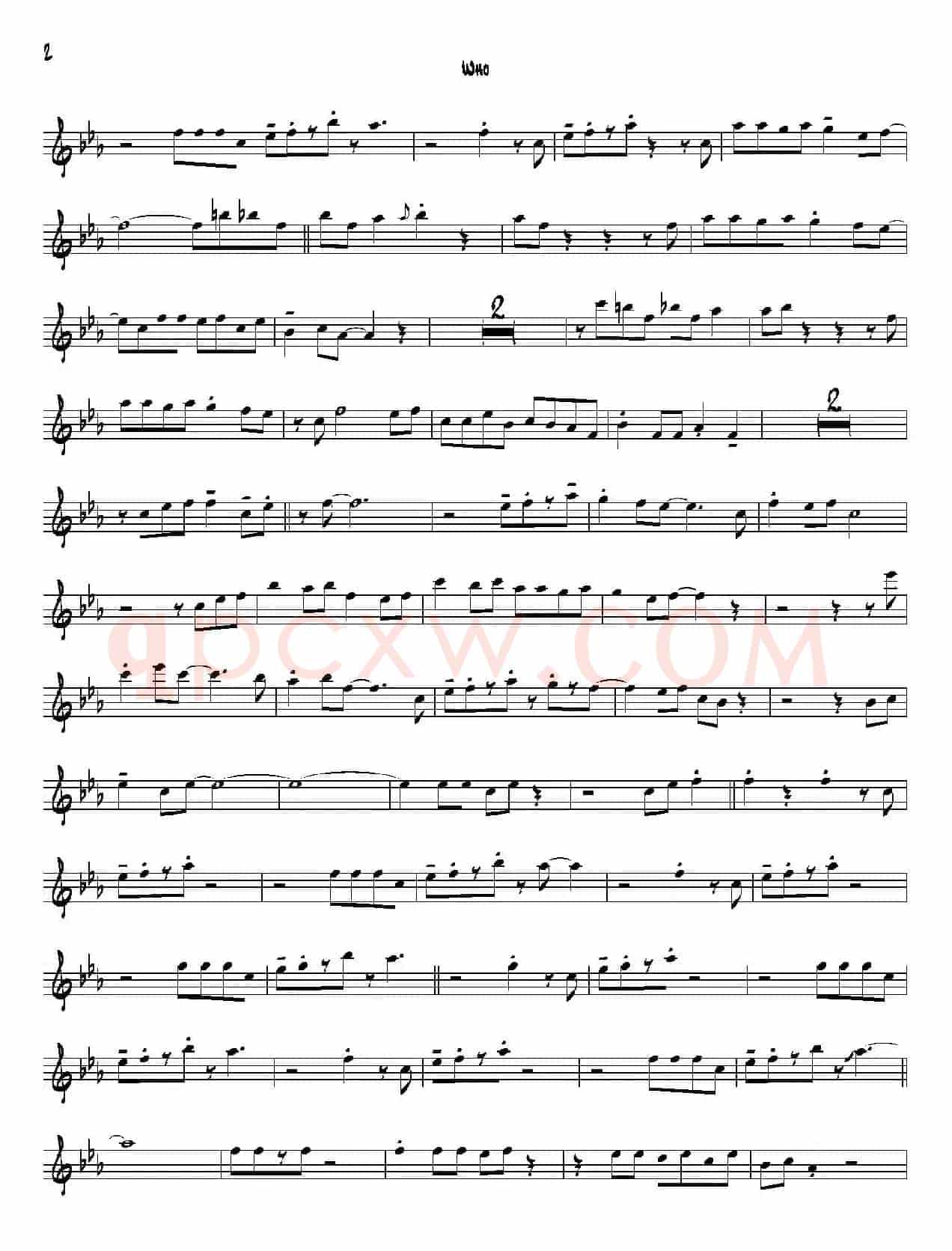 Who（次中音萨克斯）