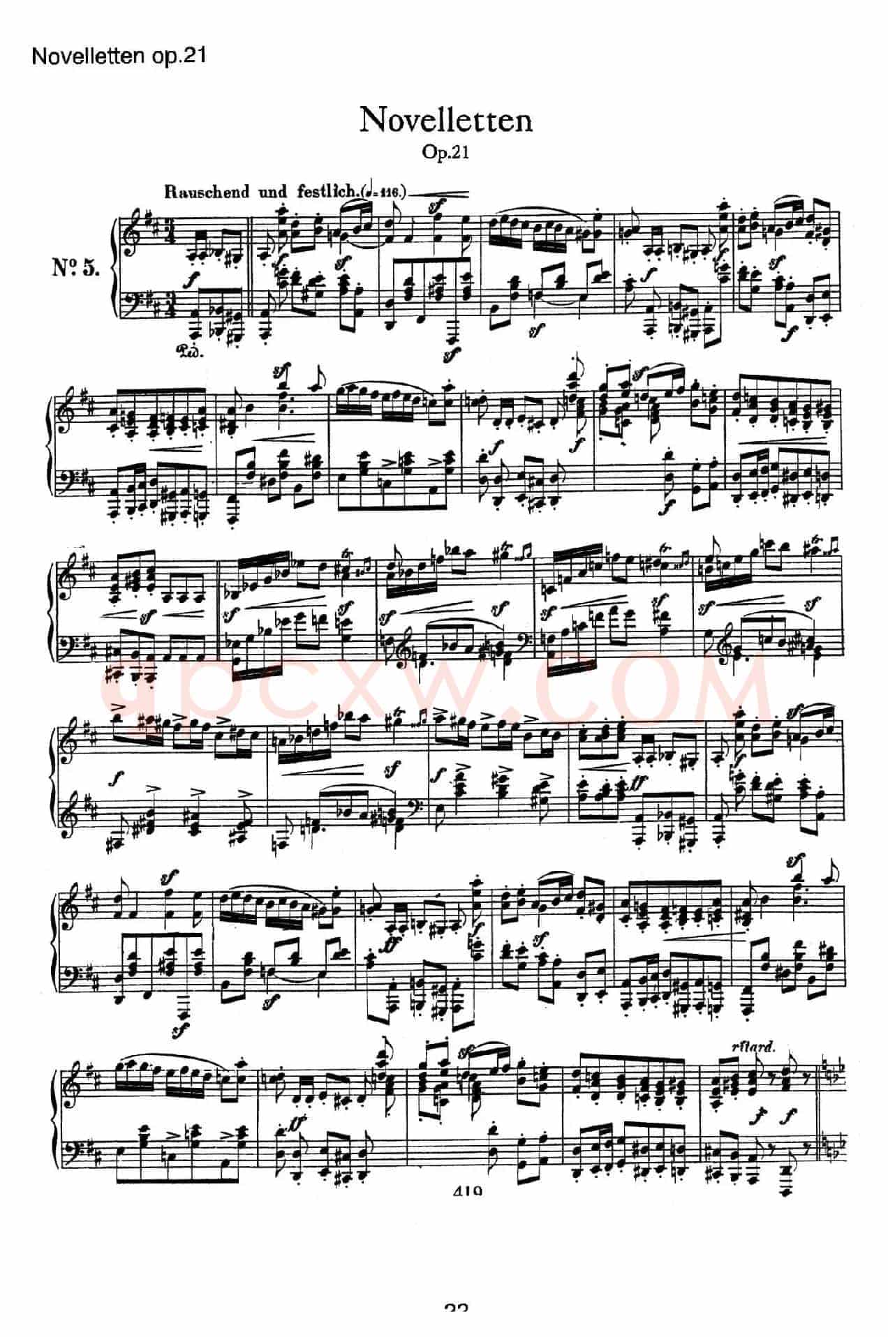 Novelletten Op.21（5）