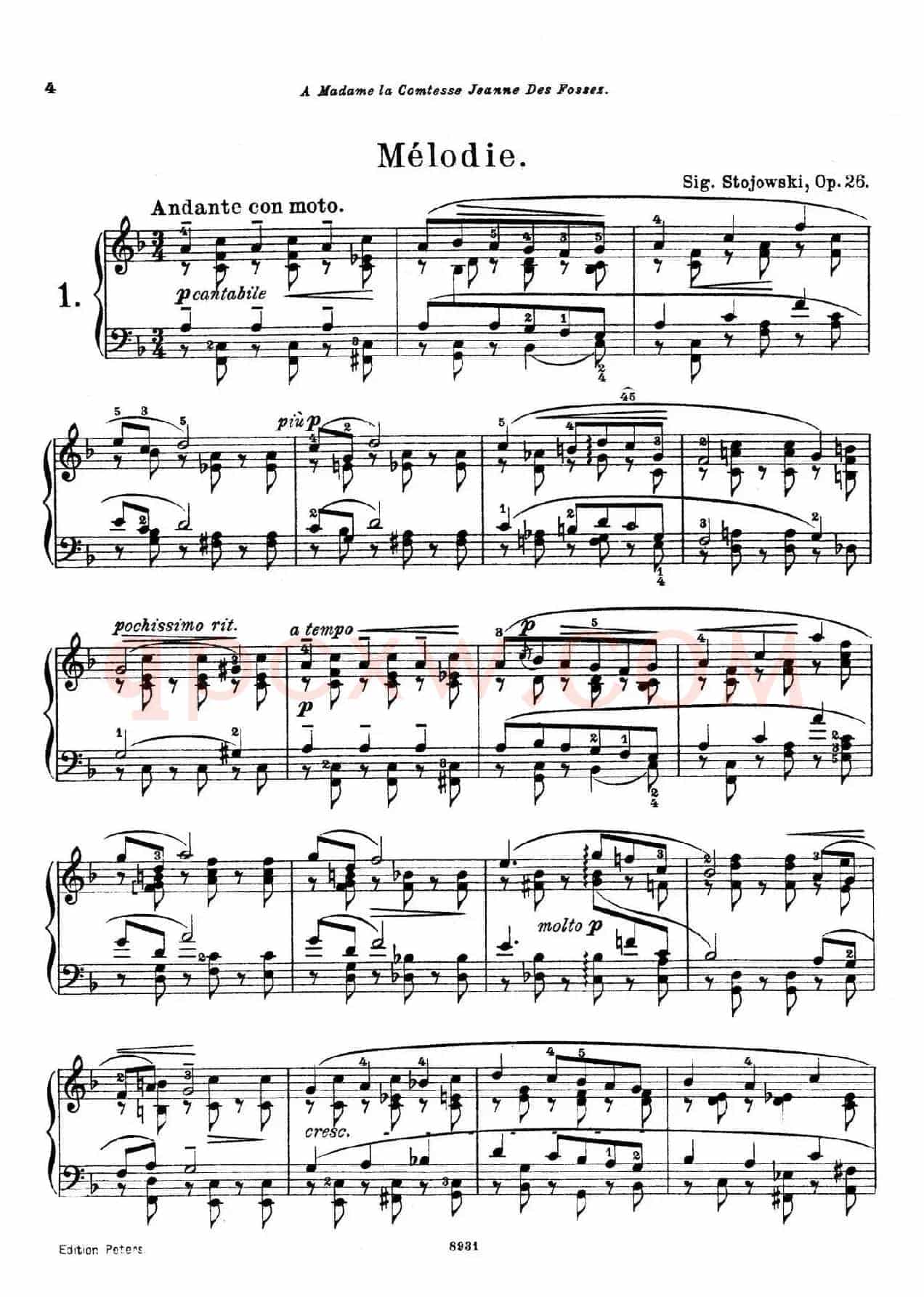 4 Pieces Op.26(4首小品·1)