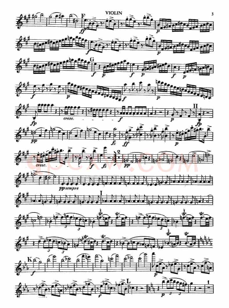 TROUT QUINTET（鳟鱼五重奏）（小提琴分谱）