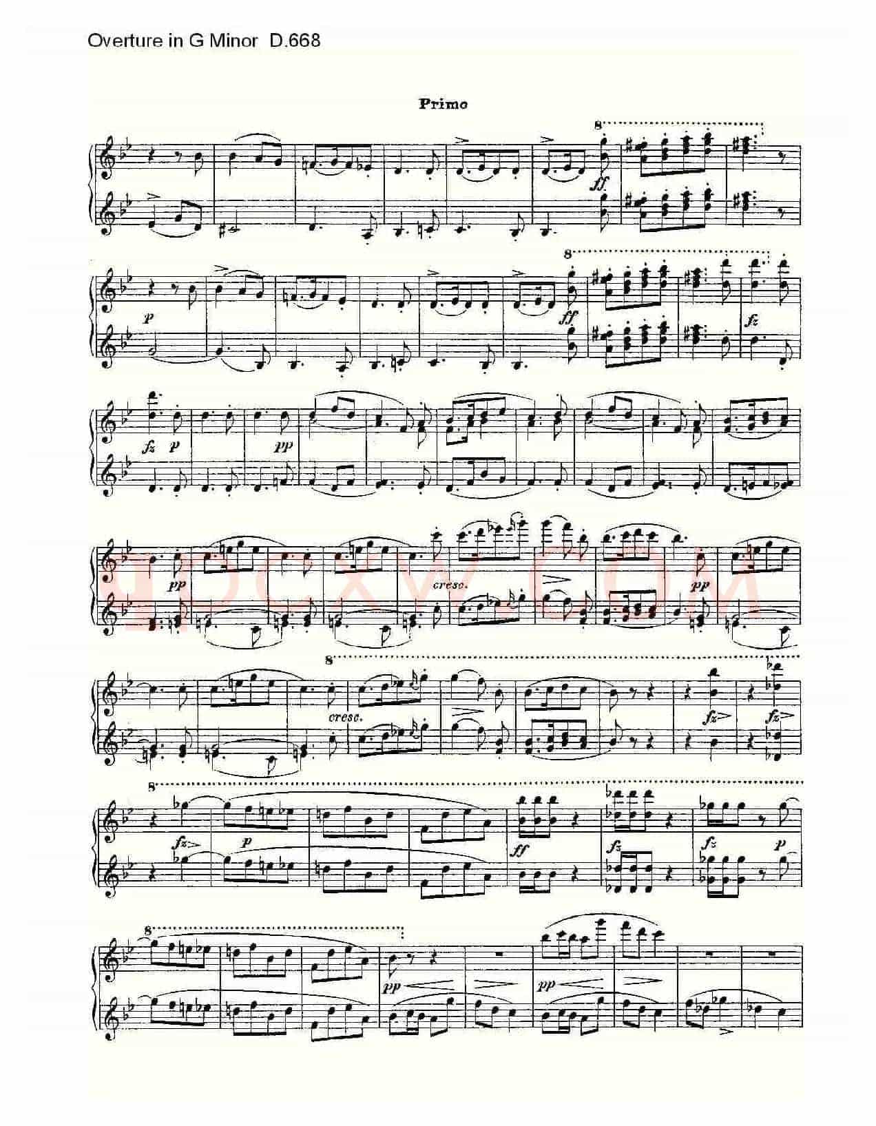 Overture in G Minor D.668（Ｇ小调序曲 D.668）
