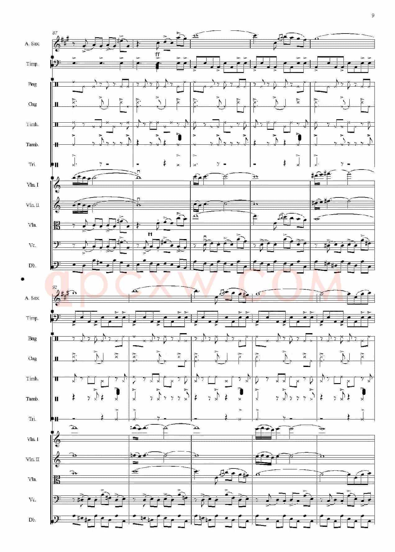 Libertango（自由探戈）（中音萨克斯+弦乐队伴奏总谱）