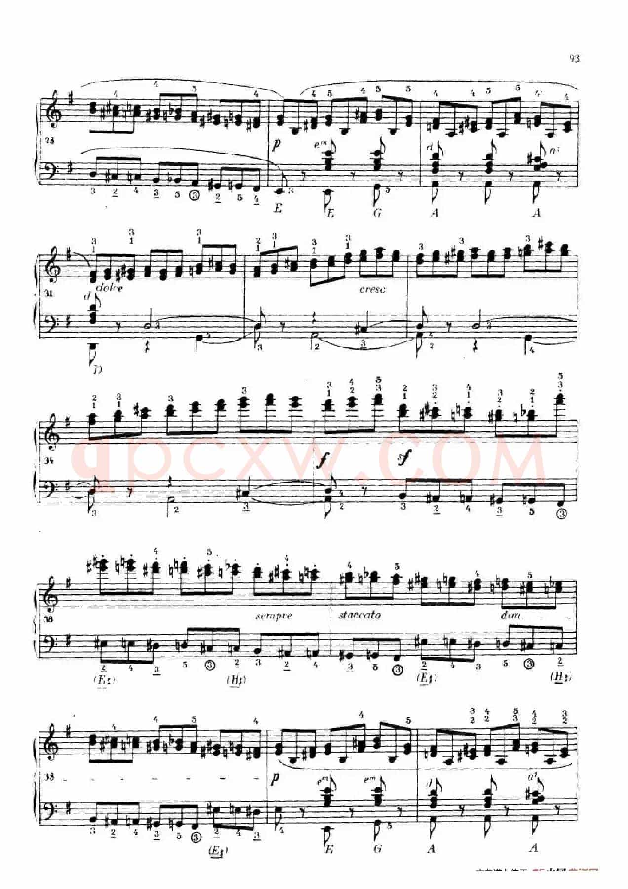 《车尔尼手风琴练习曲集》第Ⅳ册（第18首）