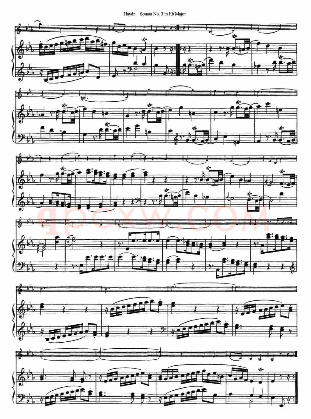 Violin Sonata No.3 in Eb Major（小提琴+钢琴伴奏）