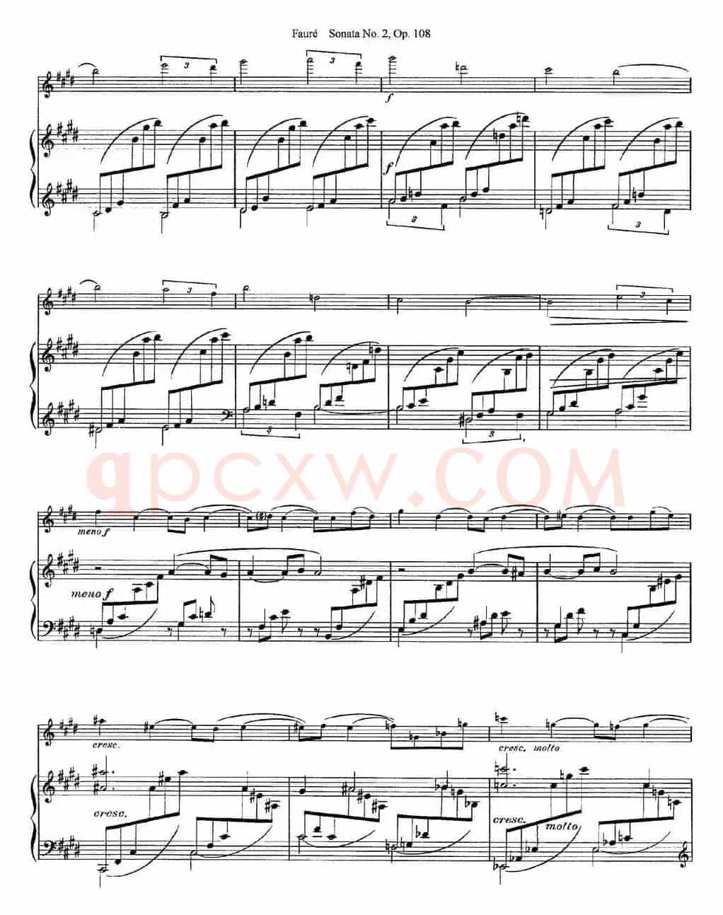 Violin Sonata No.2 Op.108（小提琴+钢琴伴奏）