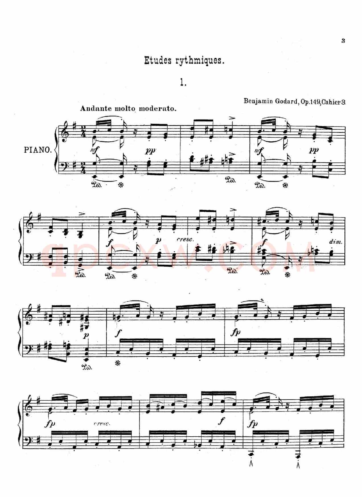 Etudes Rythmiques Op.149（节奏练习曲集）（1）