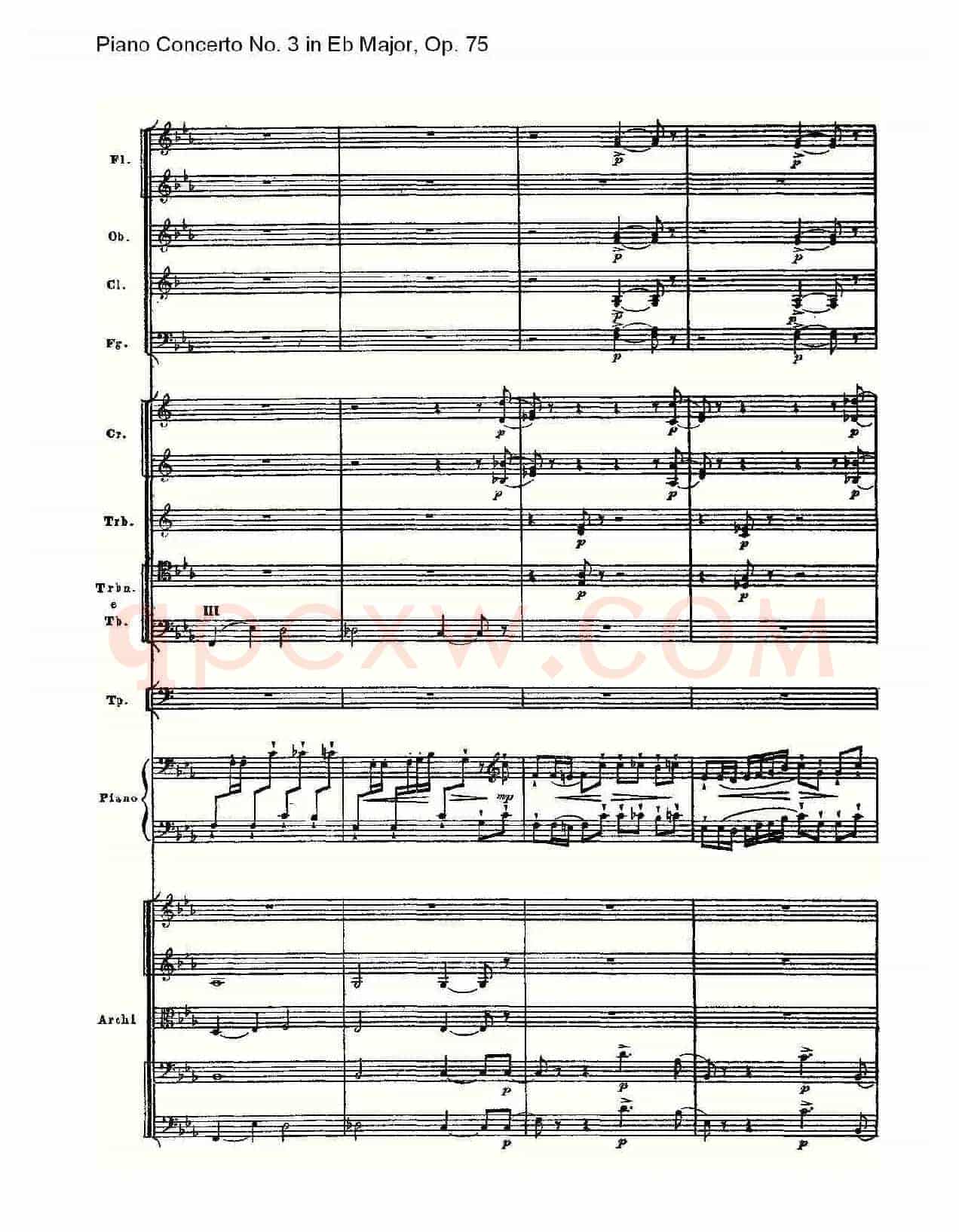 Piano Concerto No.3 in Eb Major, Op.75(Eb大调第三钢琴协奏)