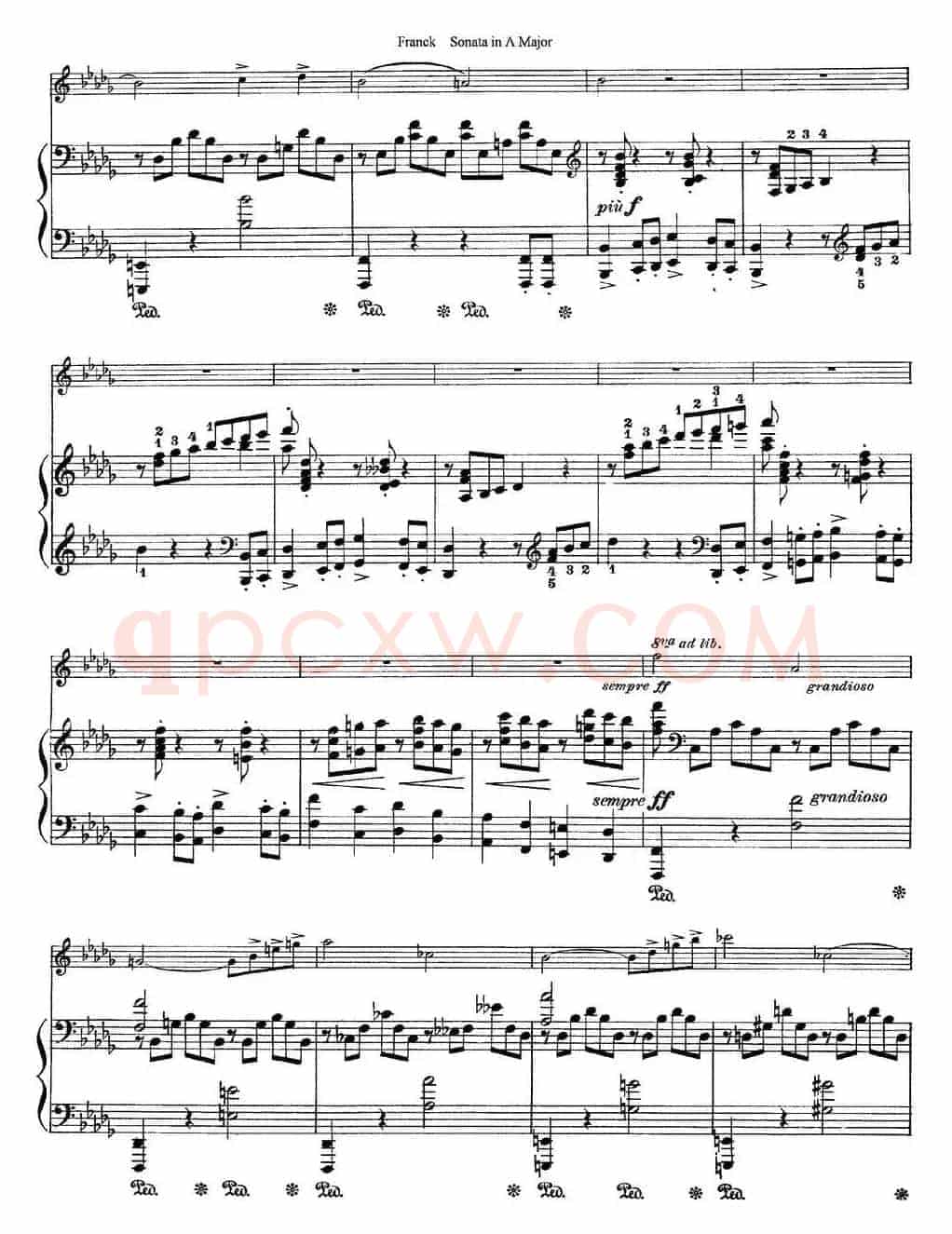 Franck Sonata in A Major（小提琴+钢琴伴奏）