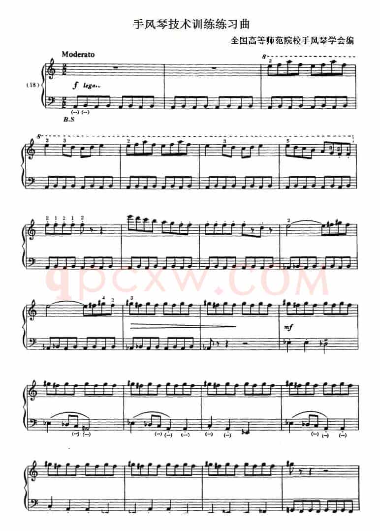 手风琴技术训练练习曲（18）