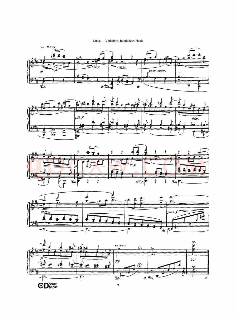 Variations, Interlude & Finale on theme de Rameau(拉摩主题变奏曲、间奏曲和终曲·第一部分)