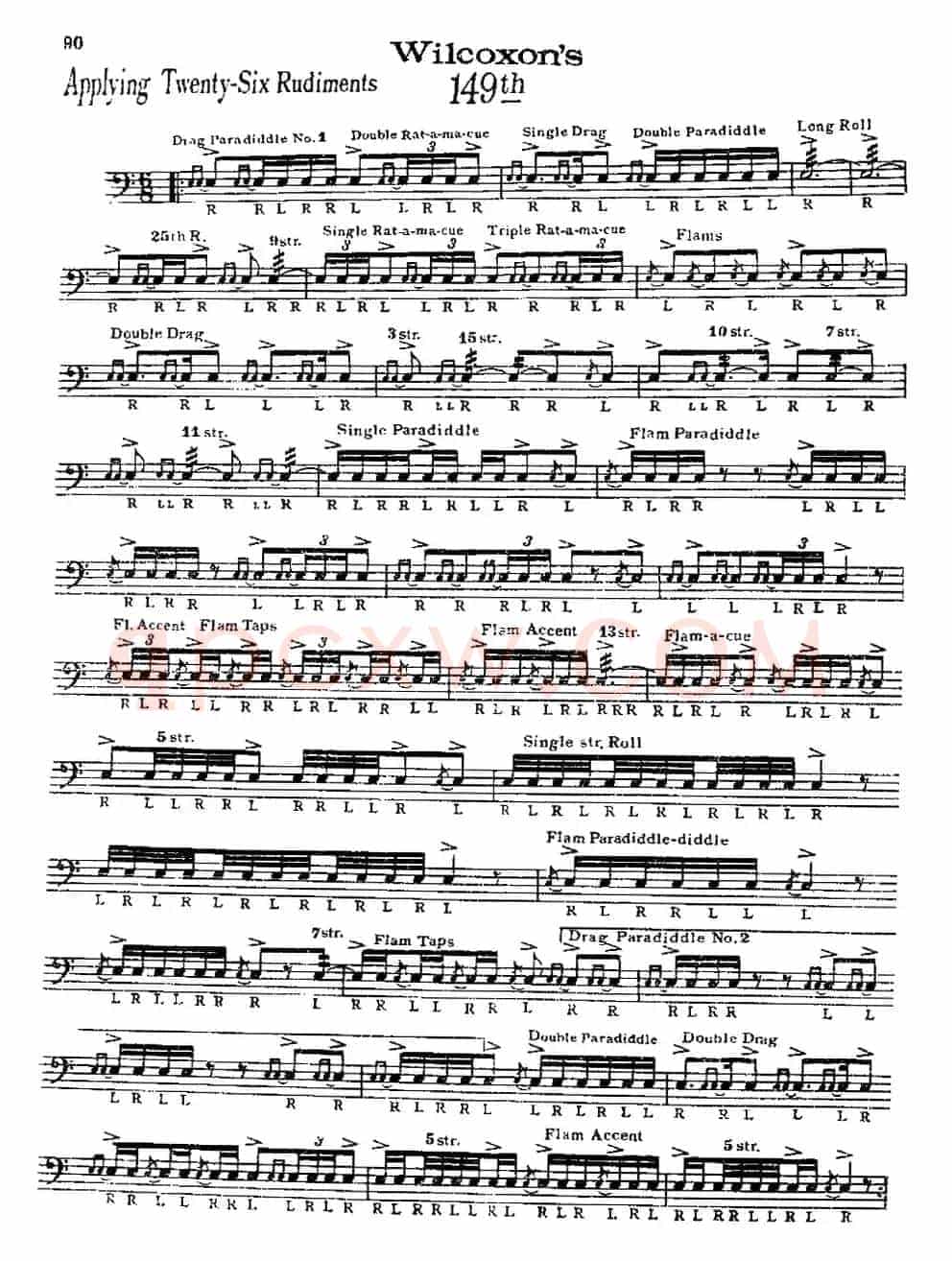 美国军鼓 SOLO No.146-150（爵士鼓谱）