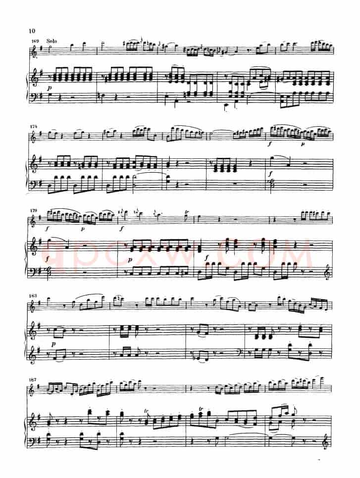 第三协奏曲第一乐章 G大调 Op.216（小提琴和钢琴）