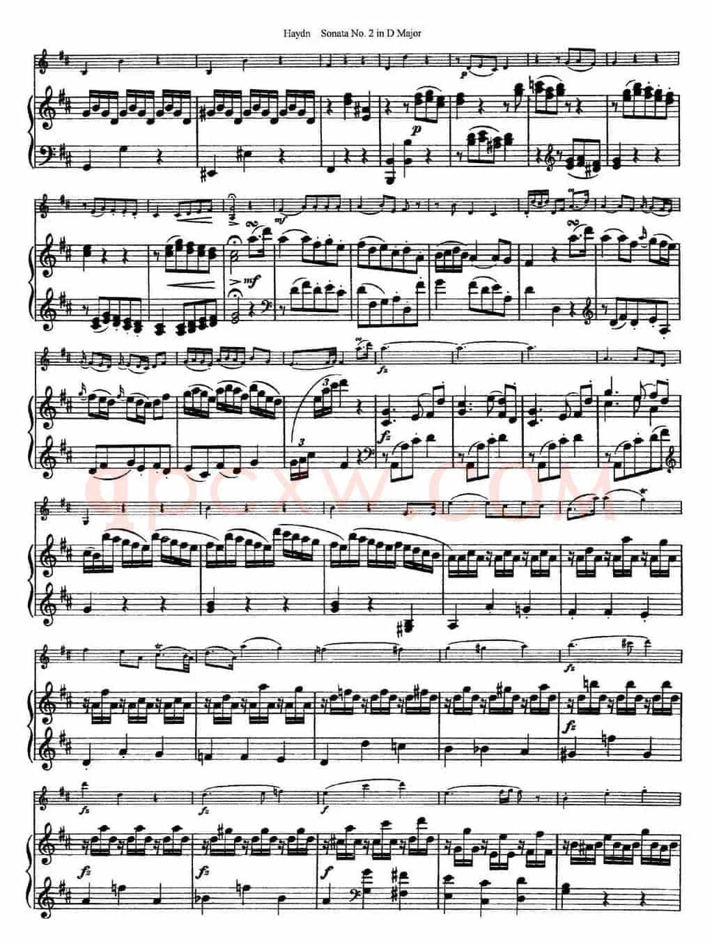 Violin Sonata No.2 in D Major（小提琴+钢琴伴奏）