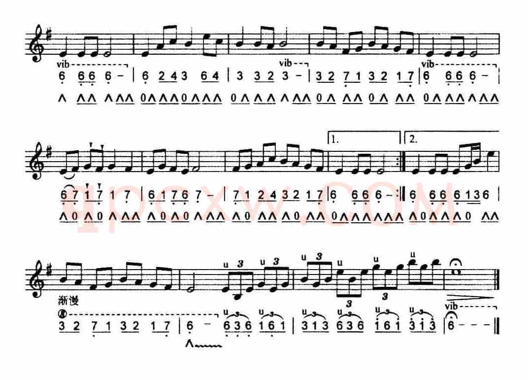 青春舞曲（线简谱对照版）