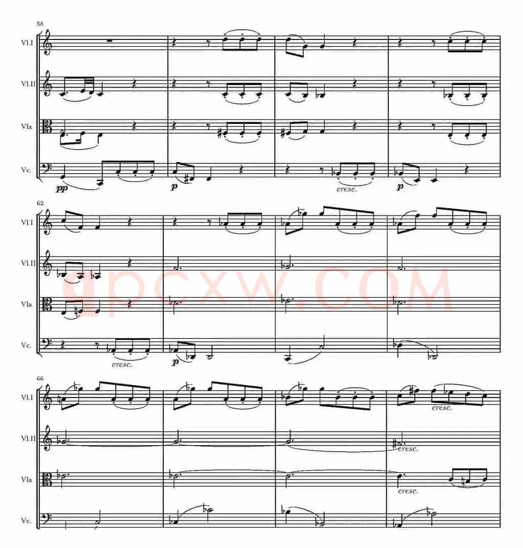 String Quartet KV.387（G大调弦乐四重奏）