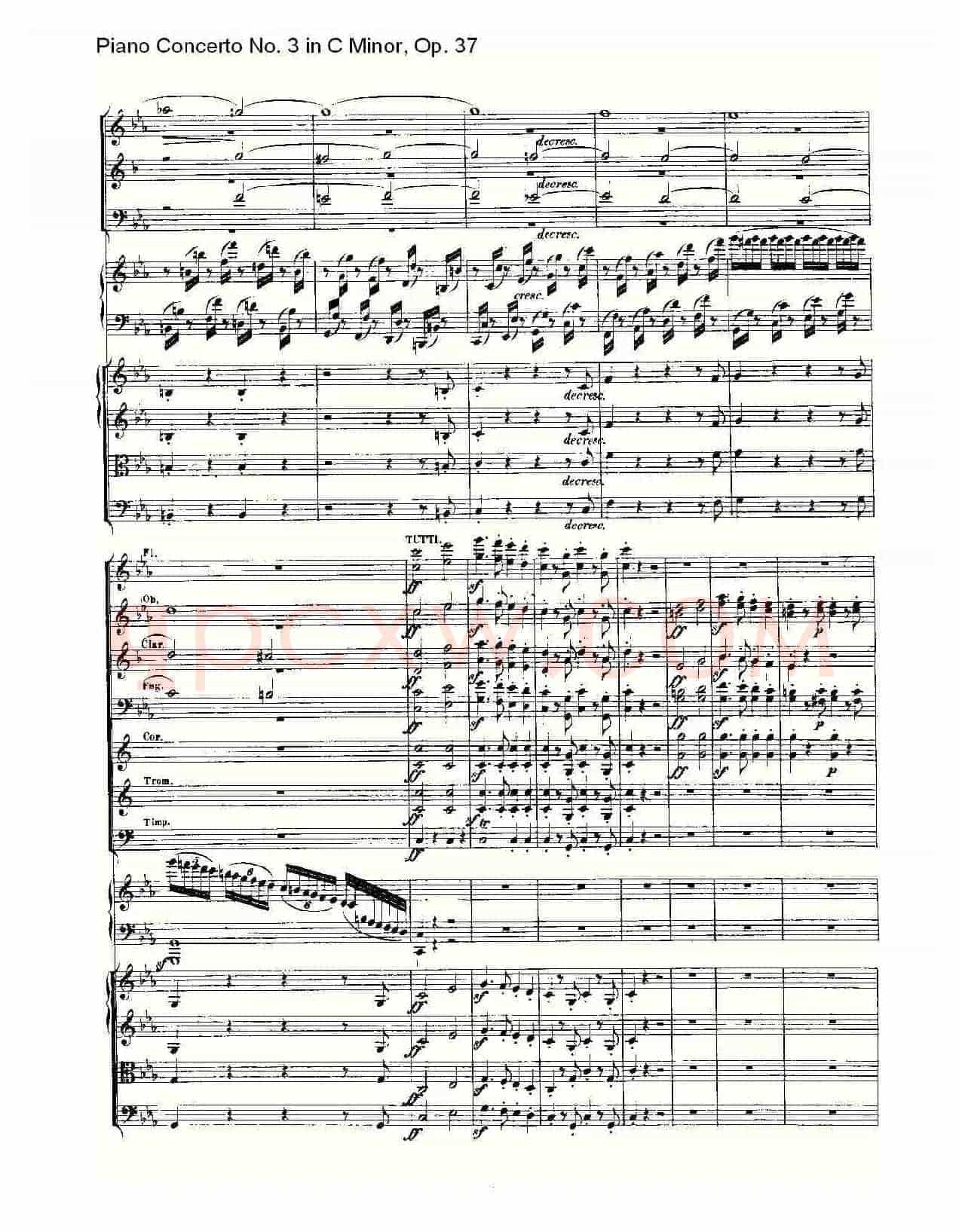 C小调钢琴第三协奏曲 Op.37 第一乐章