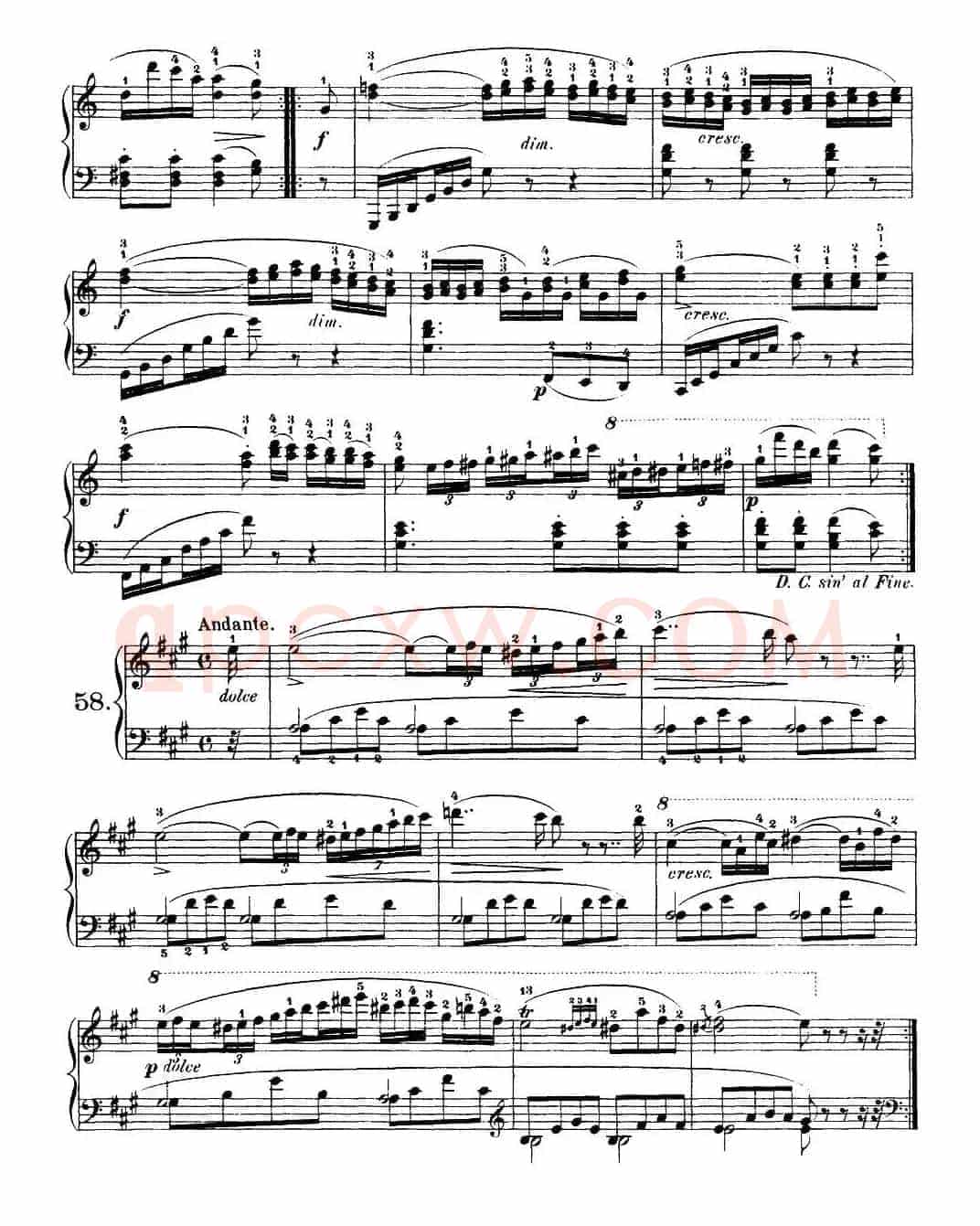 One Hundred and Ten Easy and Progressive Exercises Op.453(车尔尼110首简易练习曲 52——60)