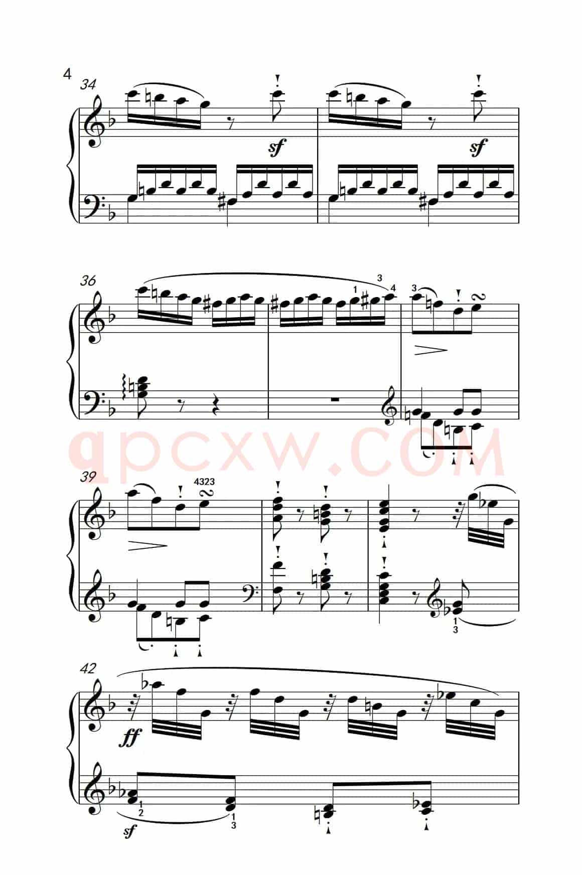 奏鸣曲 Opus 10 Nr.2 第一乐章（贝多芬奏鸣曲集 2）
