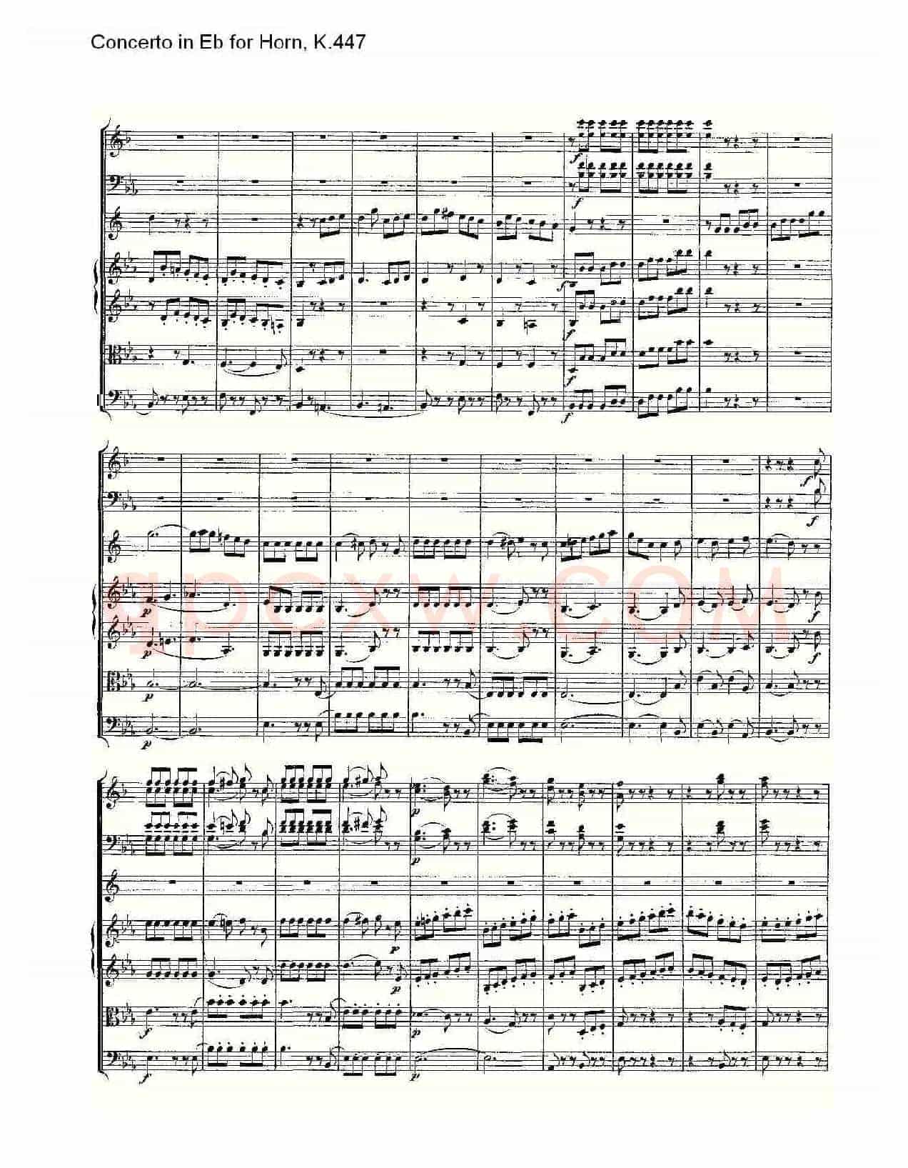 Concerto in Eb for Horn, K.447(Eb调法国号协奏曲, K.447)