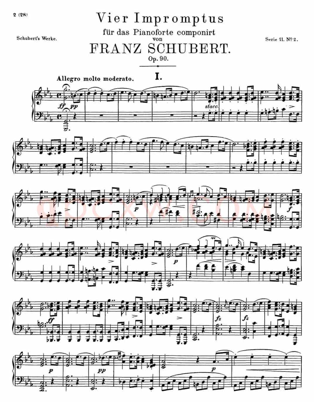 舒伯特c小调即兴曲D.899，Op.90（NO.1）