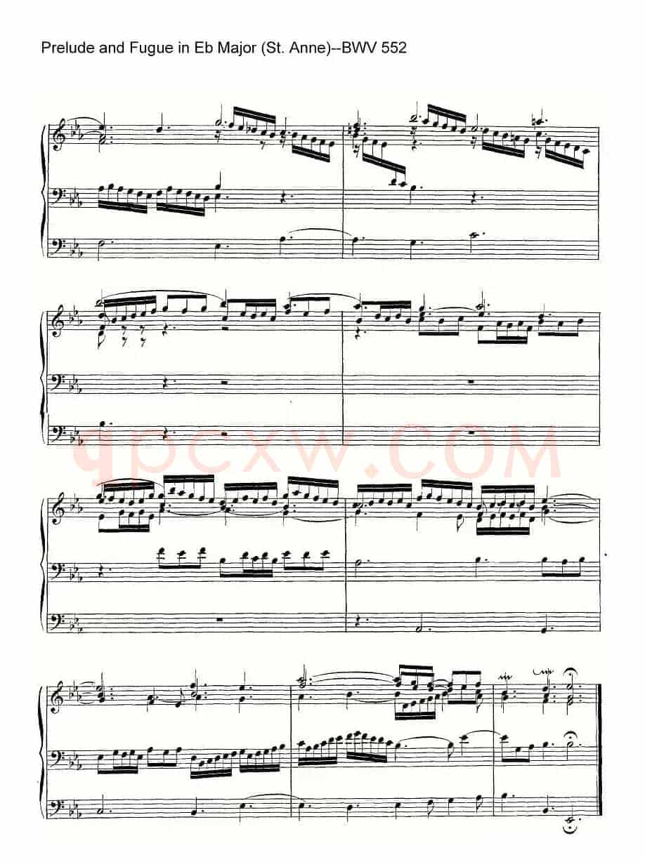 Prelude and Fugue in Eb Major (St. Anne)--BWV 552(管风琴)