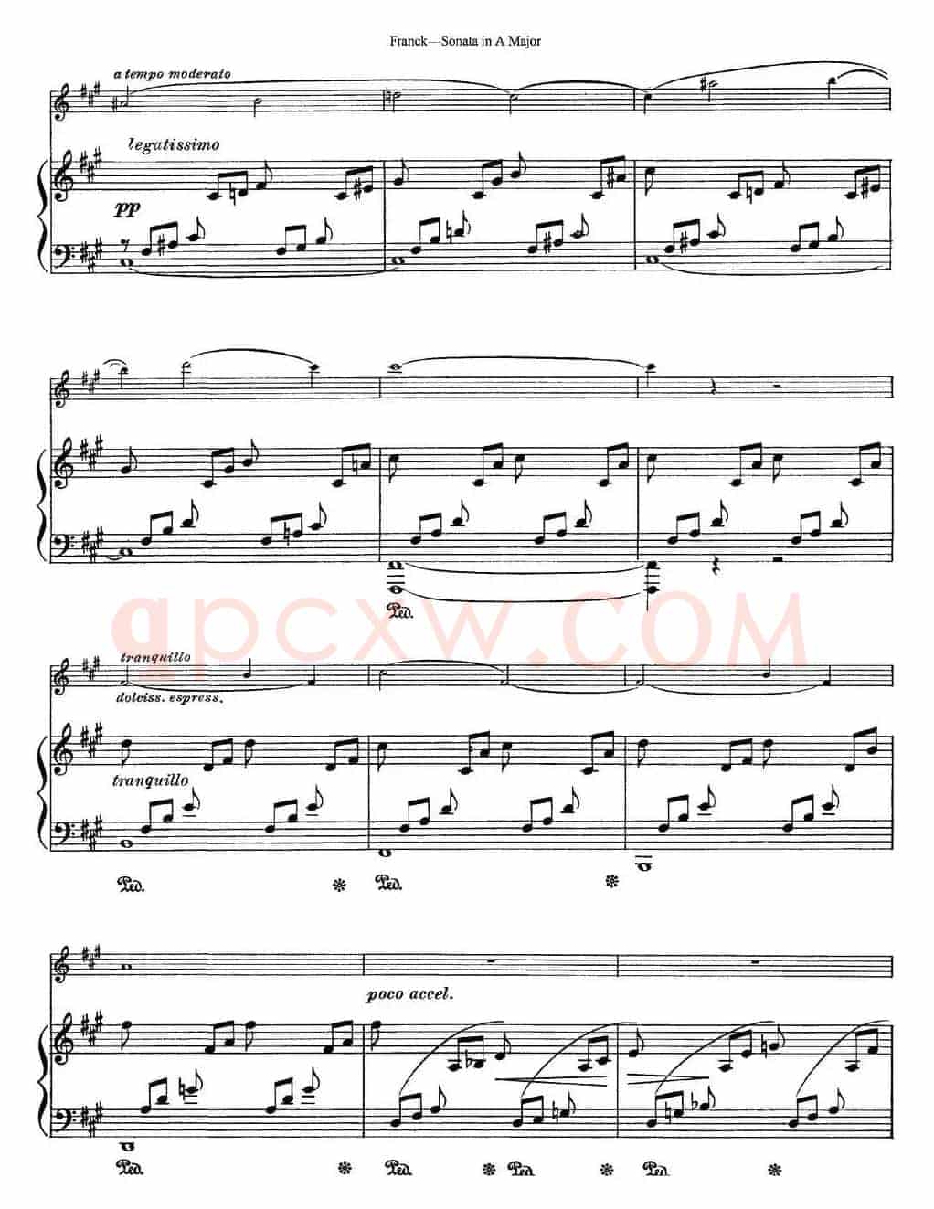Franck Sonata in A Major（小提琴+钢琴伴奏）