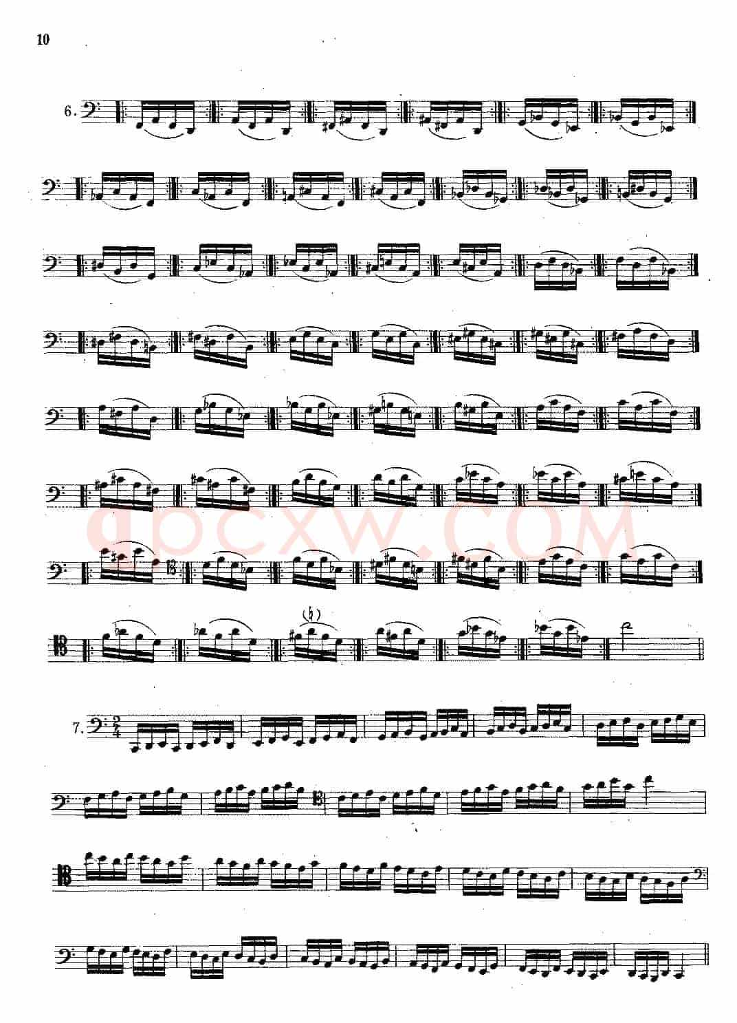 大管高级练习曲 第一部分 每日练习（1—10）