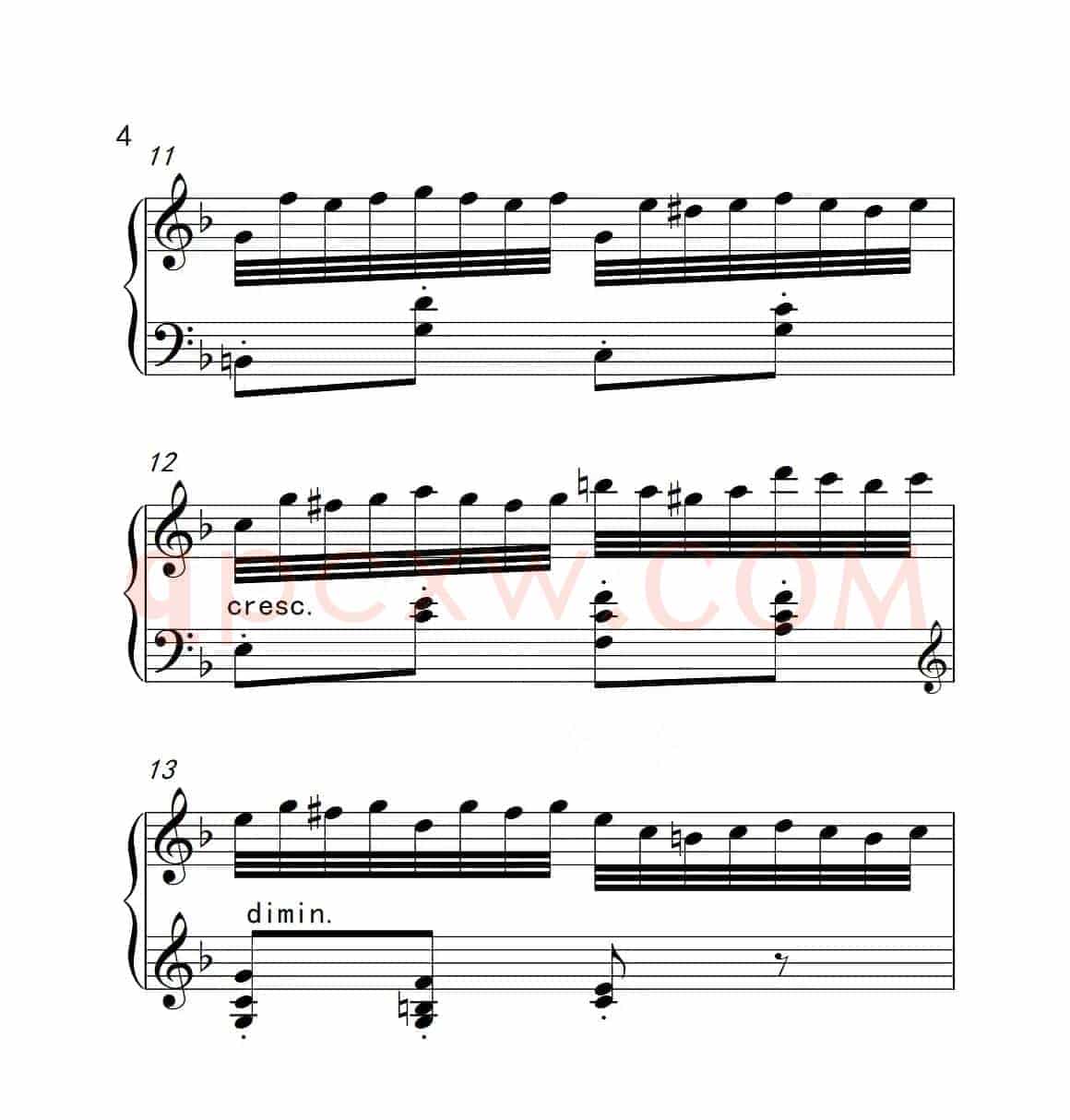 第六级B组 练习曲（中国音乐学院钢琴考级作品1~6级）
