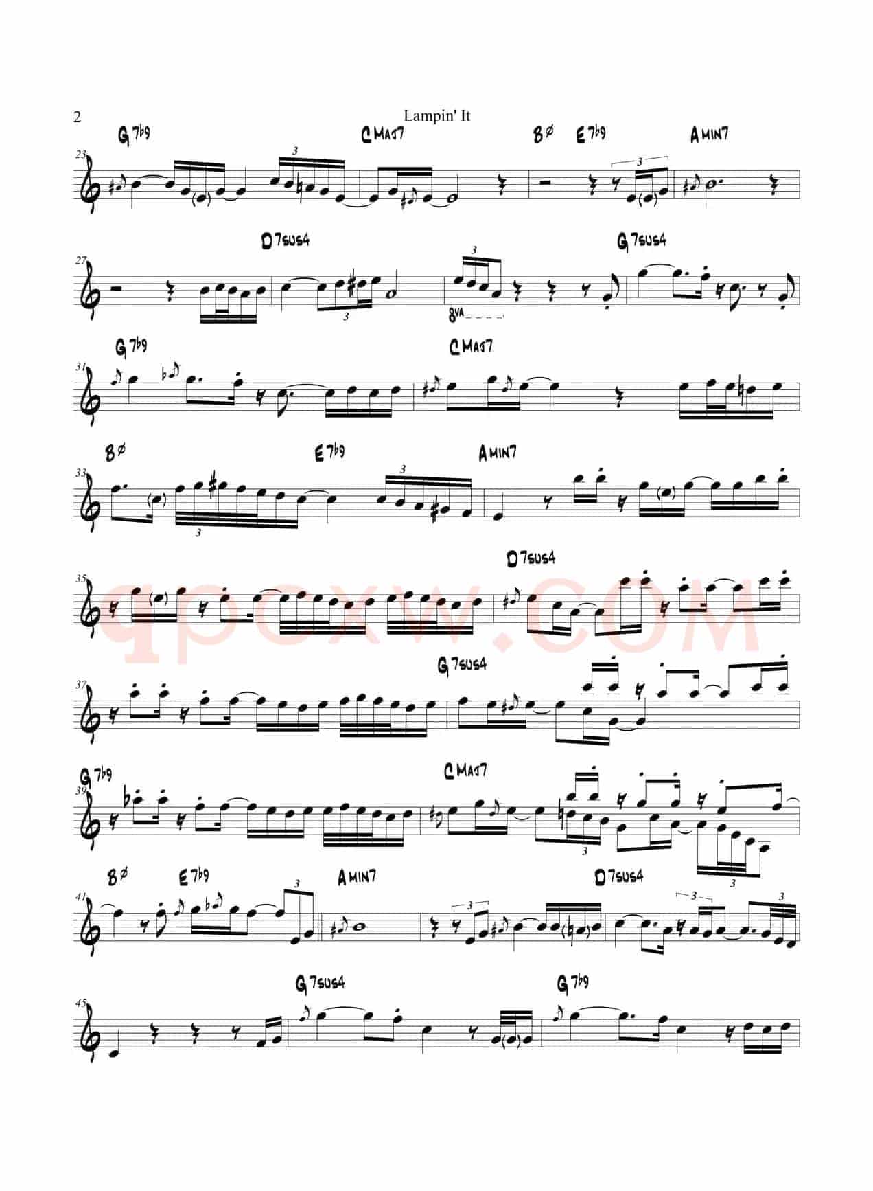 Lampin'It（中音萨克斯）