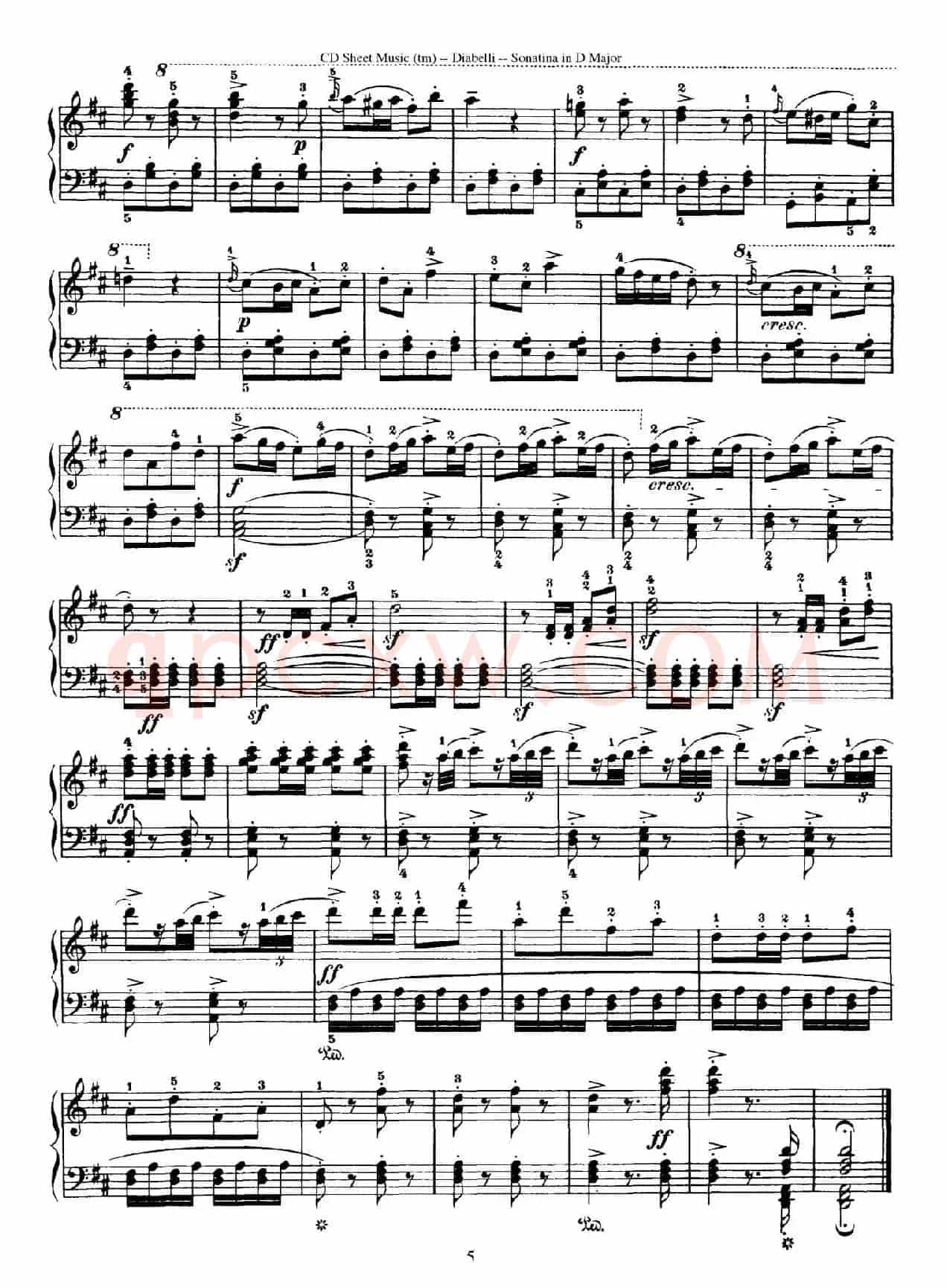 7 Piano Sonatinas Op.168(7首钢琴小奏鸣曲 No.5)