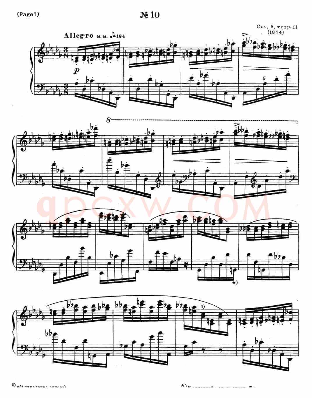 斯克里亚宾12首钢琴练习曲 Op8（No.10 Alexander Scriabin Etudes）