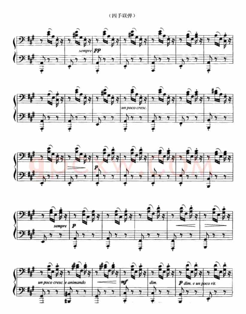 小夜曲（R·德里戈作曲版、四手联弹）