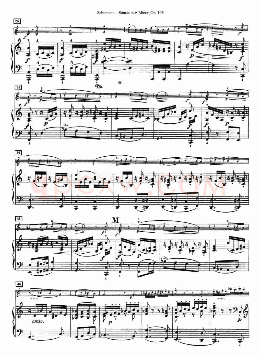 Violin Sonata in A minor Op.105（小提琴+钢琴伴奏）